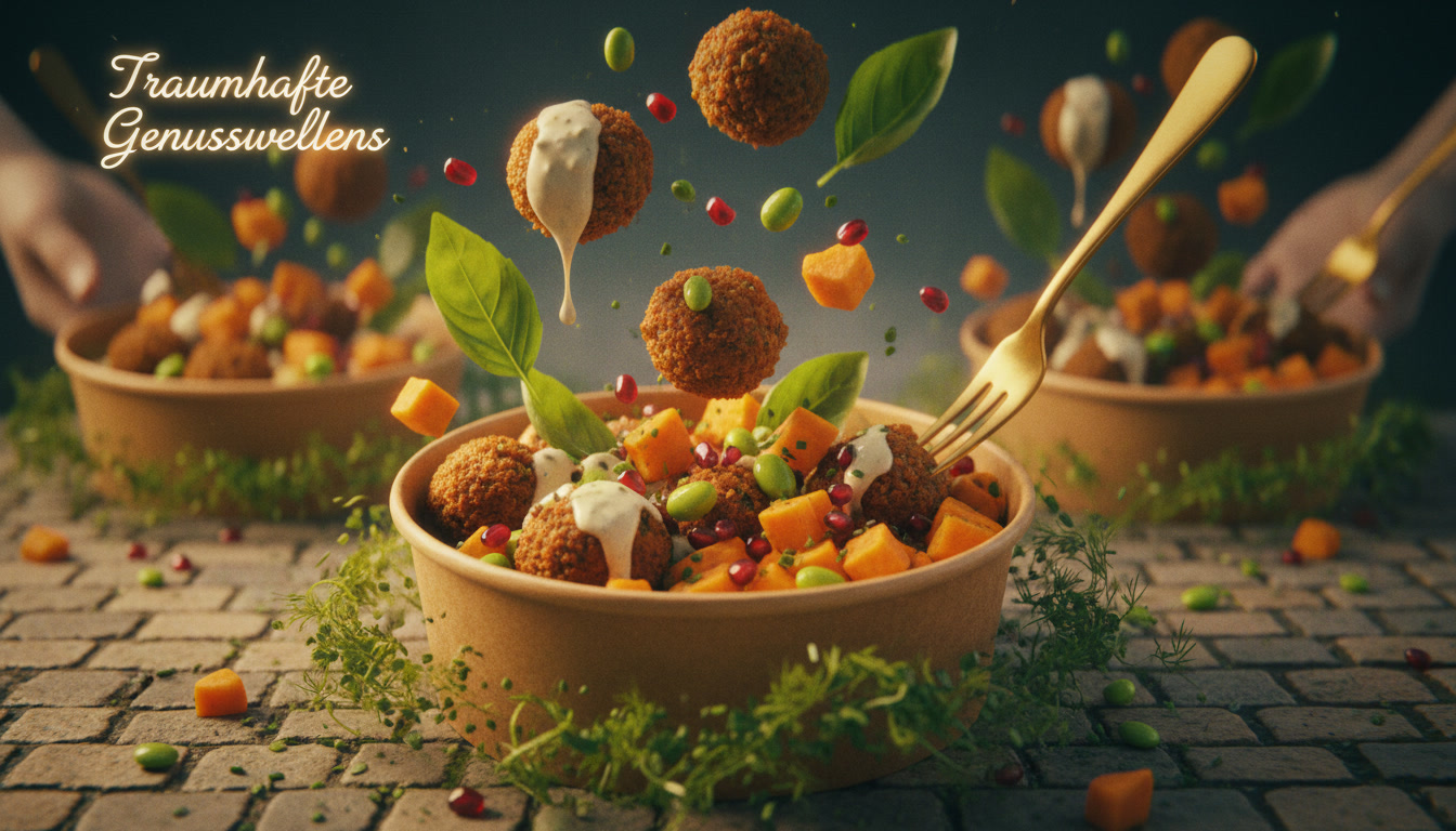 Mediterrane Bowl mit Süßkartoffel und Kichererbsen